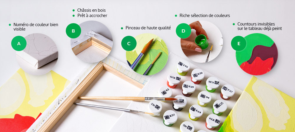 Ensemble de peinture par numéros pour adultes