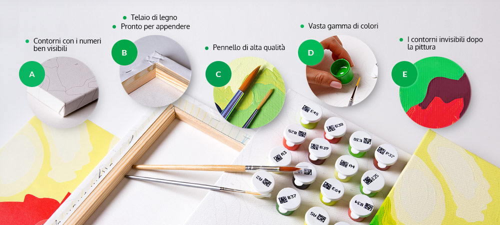 Kit per dipingere con i numeri per adulti