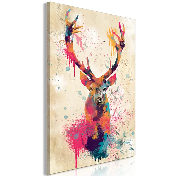 Obraz - Watercolor Deer (1 Part) Vertical