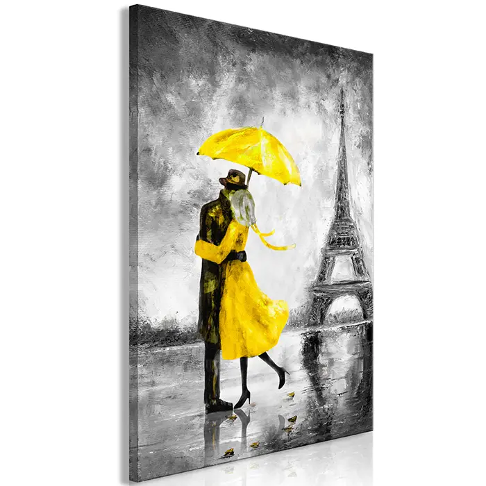 Obraz - Paris Fog (1 Part) Vertical Yellow