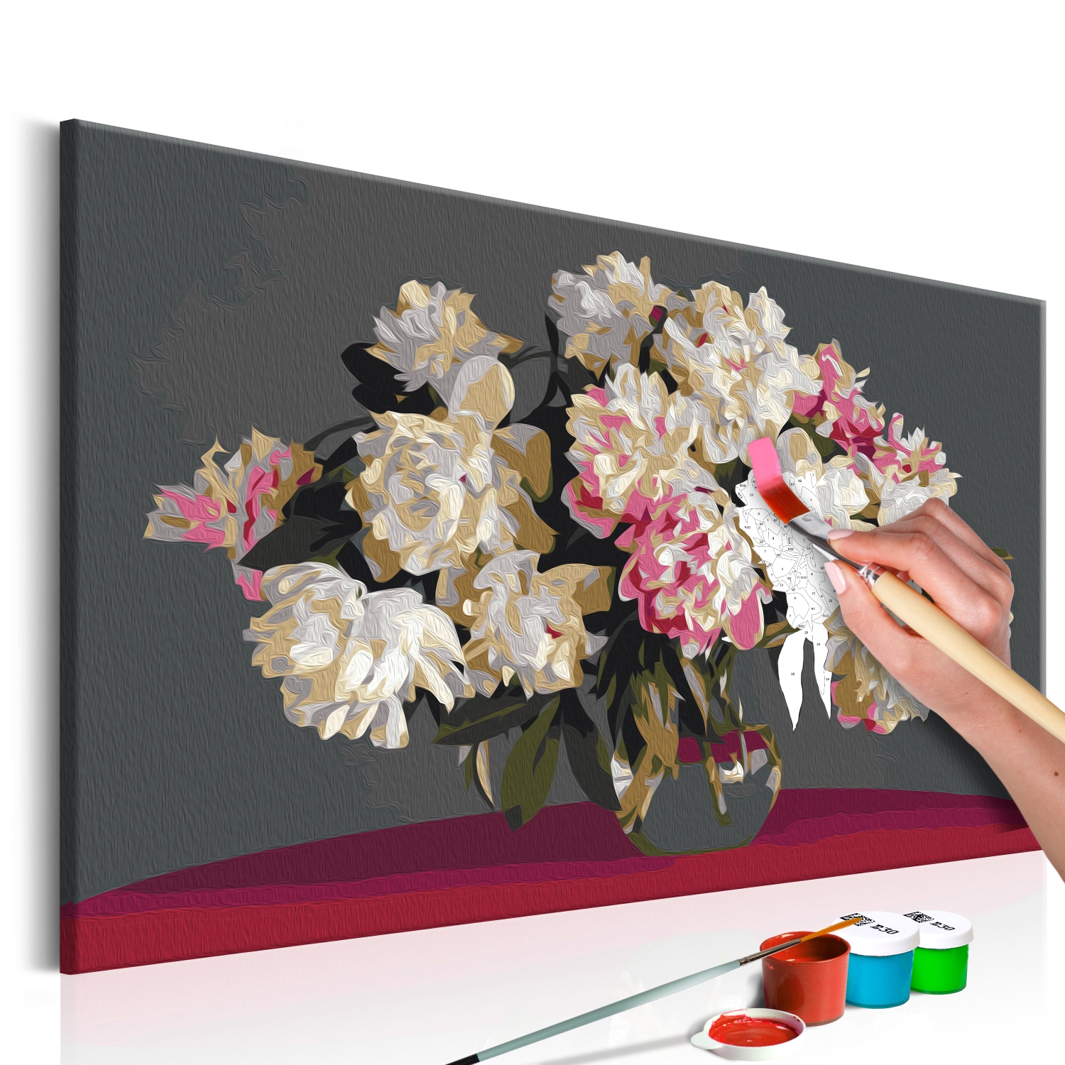 Maľovanie podľa čísiel - White Flowers In A Vase