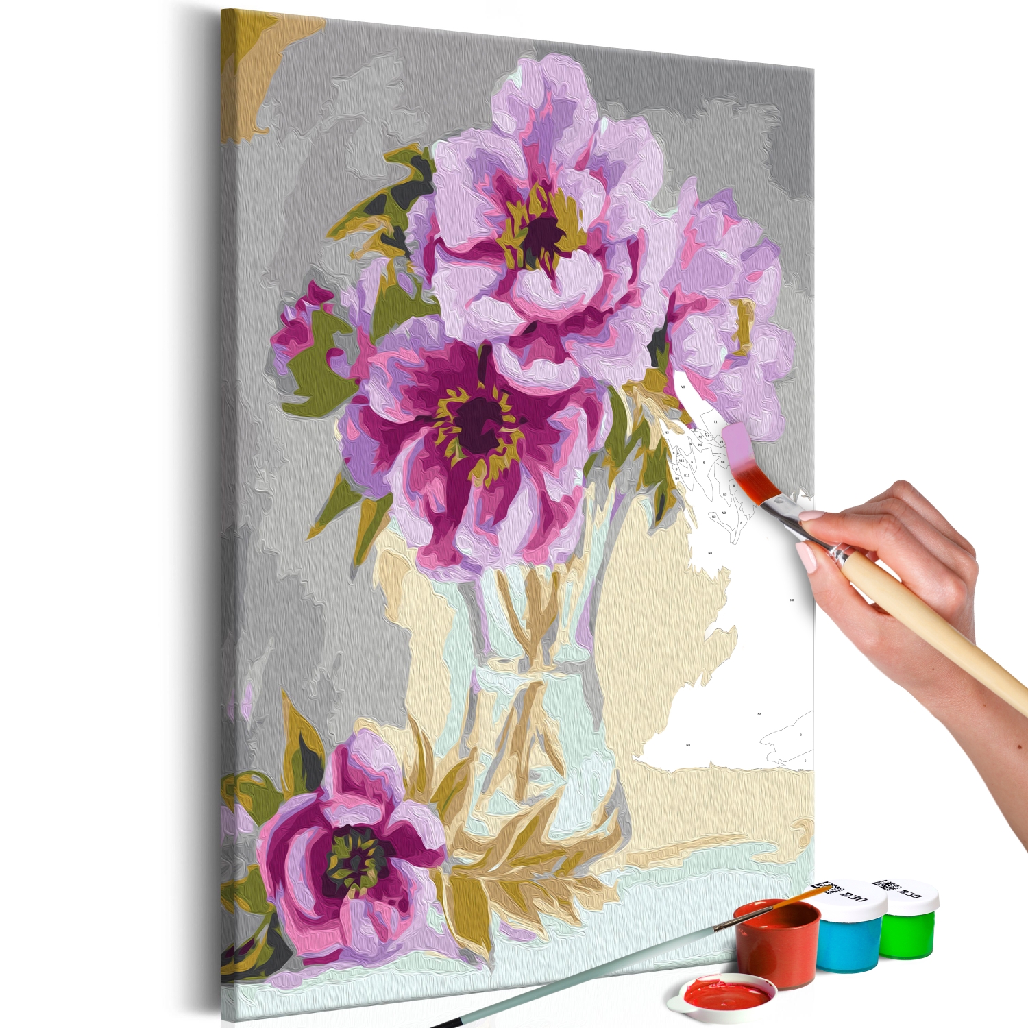 Maľovanie podľa čísiel - Flowers In A Vase