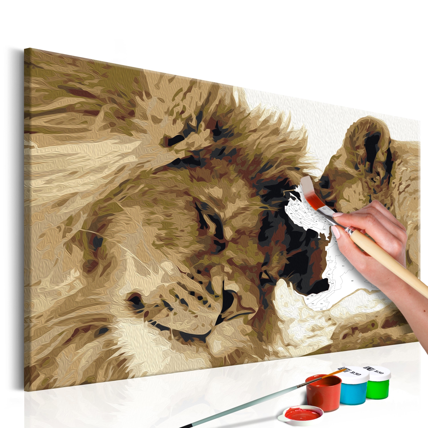 Maľovanie podľa čísiel - Lions In Love