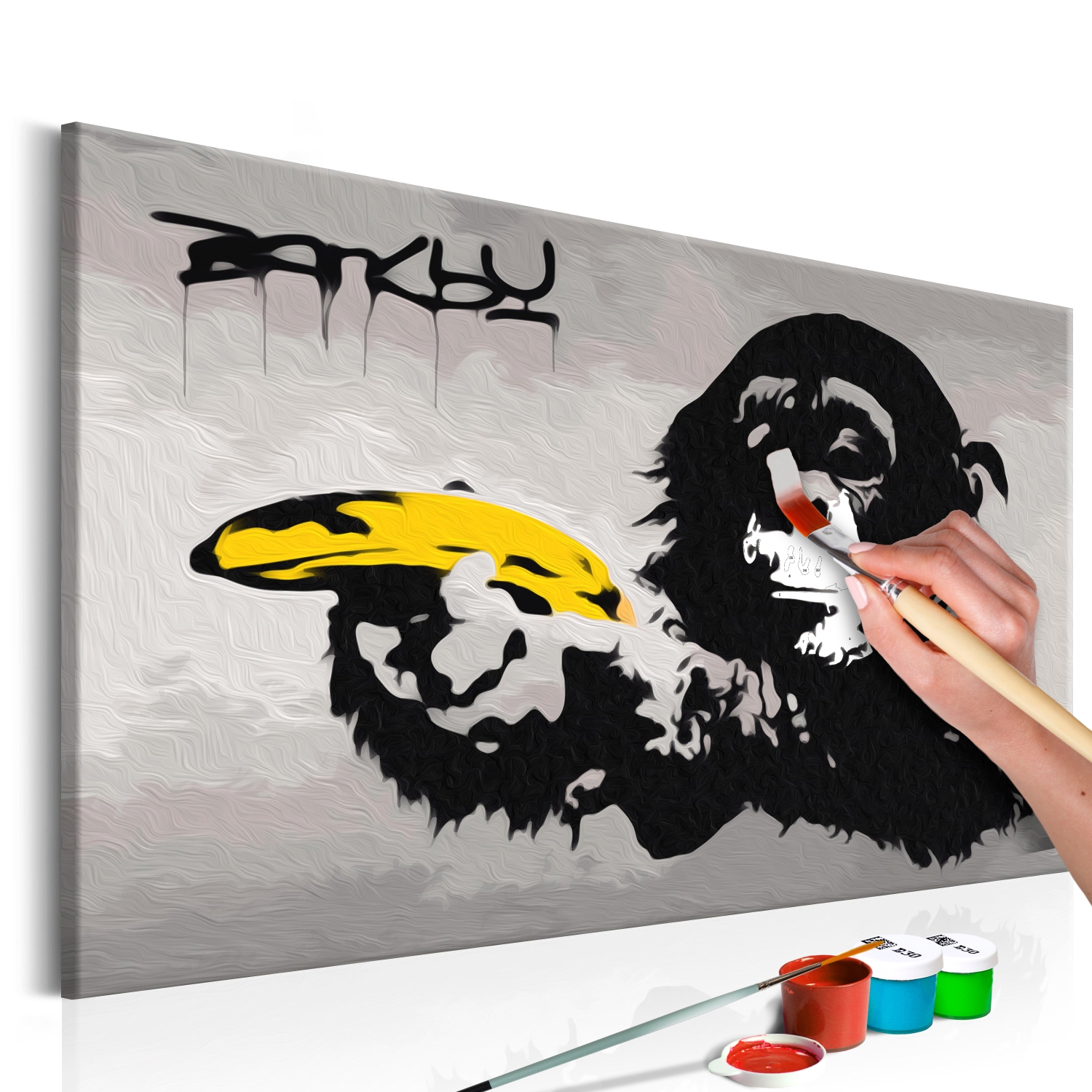 Maľovanie podľa čísiel - Monkey (Banksy Street Art Graffiti)