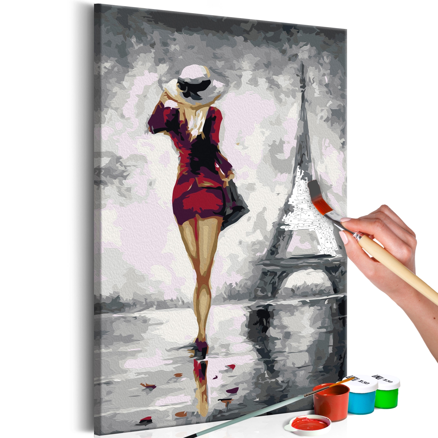 Maľovanie podľa čísiel - Parisian Girl