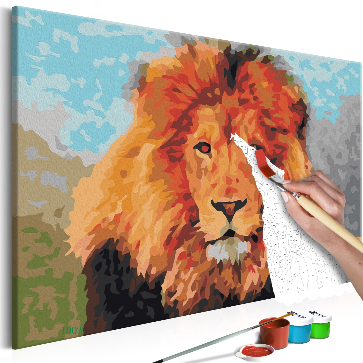 Maľovanie podľa čísiel - Lion