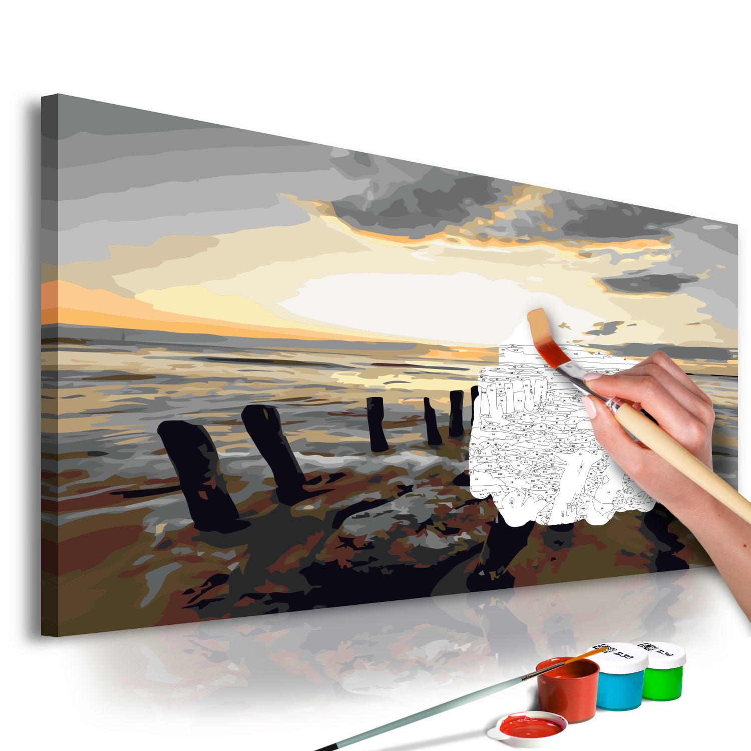 Maľovanie podľa čísiel - Beach (Sunrise)
