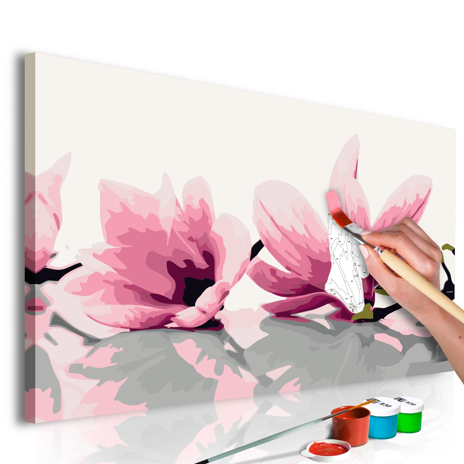 Maľovanie podľa čísiel - Magnolia (White Background)